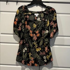 Liz Claiborne Multicolor Floral Blouse